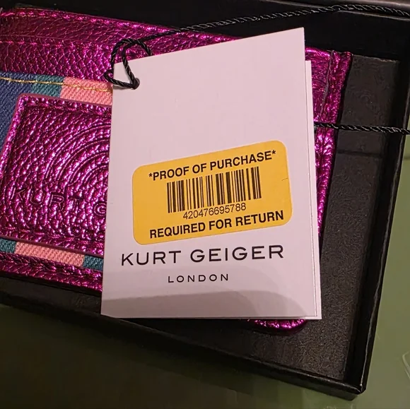 Kurt Geiger Fuschia Card Holder - Picture 9 of 10